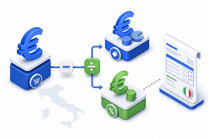 Scorporo IVA da importo lordo su fattura italiana